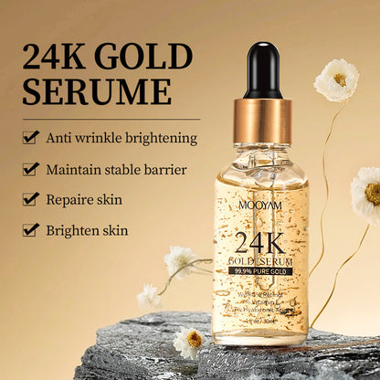 24K Gold Foil30mL Vitamin E Retinol Anti-wrinkle The Lifting Face Serum